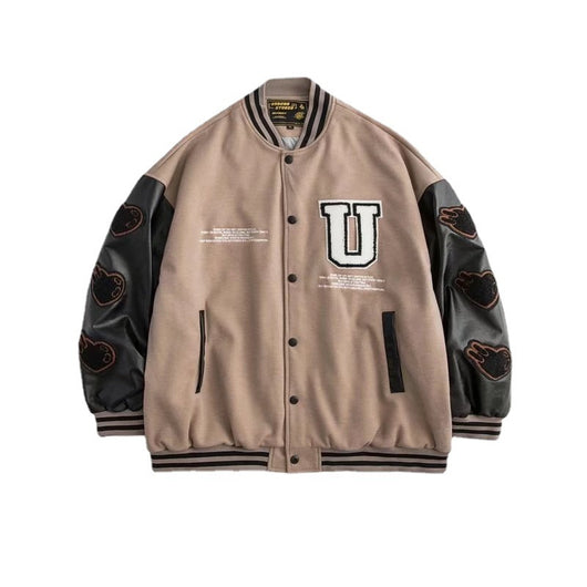 Chaqueta Hip Hop Talla Grande para Hombre - Estilo Casual Universitario