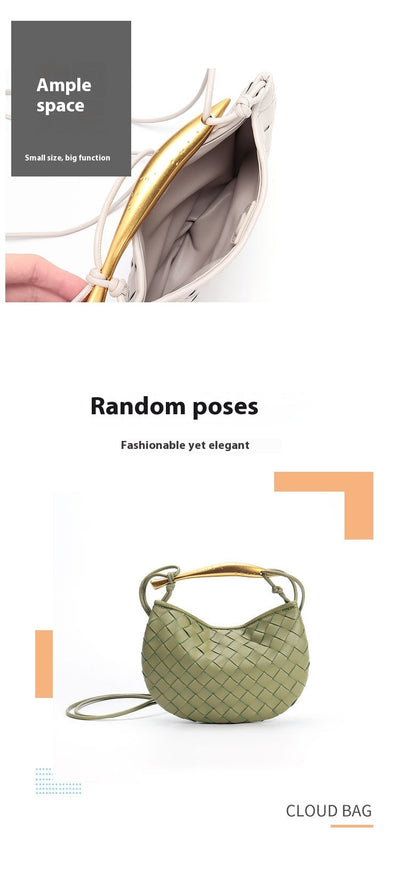 Bolso de Cuero Tejido para Viajes - Bandolera Portátil Estilo Casual - Image 17