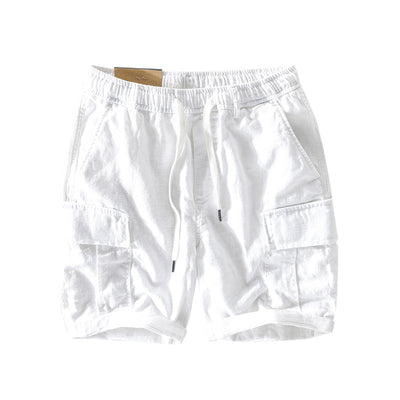 Shorts de Lino Casual para Hombre con Bolsillos y Cordón - Image 5