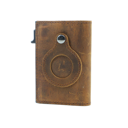 Billetera de Cuero Vintage con Extractor Automático de Tarjetas - Image 3
