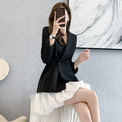 Conjunto de Traje Ejecutivo Blanco con Falda Corta para Mujer - Image 4