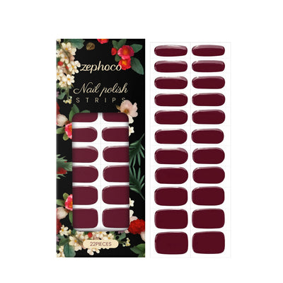 Stickers de Uñas Impermeables Elegantes Rojo Intenso - Image 7