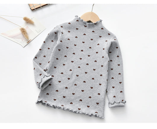 Camisa Infantil de Manga Larga Primavera Otoño con Diseño de Corazón - Image 16