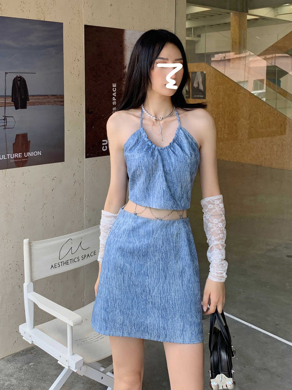 Falda Suspender con Cadena Minimalista