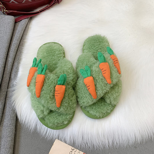 Pantuflas de Invierno para Mujer con Peluche de Cordero y Suela Antideslizante - Image 5