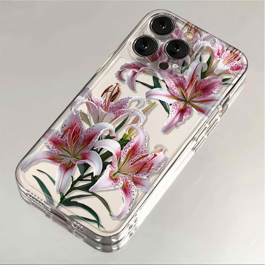 Funda Transparente TPU con Flores para Teléfono - Image 7