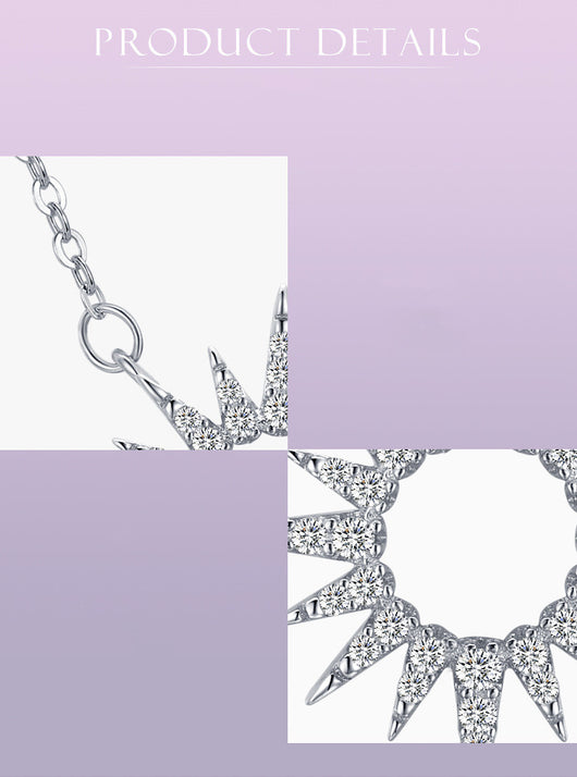 Collar de Plata 925 Girasol con Diamantes Completos - Image 10