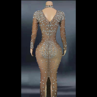 Vestido de Gala para Mujer con Cristales Brillantes - Image 4