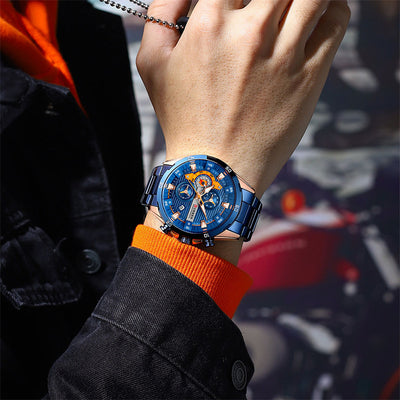Reloj de Motociclista Acero Inoxidable Seis Manecillas - Image 11