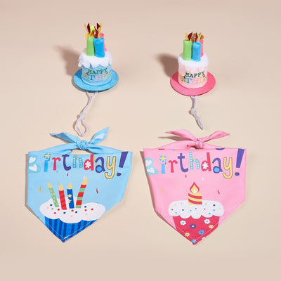 Babero Triangular Estampado con Diseño de Perrito para Cumpleaños - Image 3