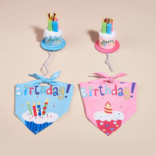Babero Triangular Estampado con Diseño de Perrito para Cumpleaños - Image 3