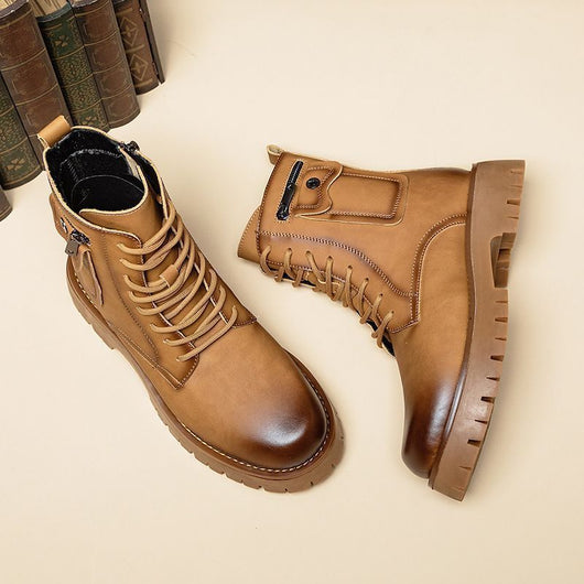Botas Martin de Cuero para Hombre - Botines Altos Clásicos - Image 14