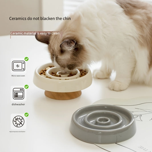 Comedero Lento Antiatragantamiento para Perros y Gatos de Cerámica