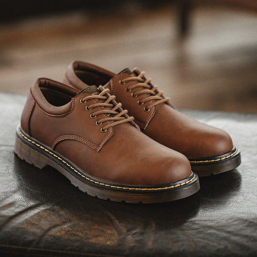Zapatos Casuales de Cuero con Diseño Retro para Hombre - Image 4