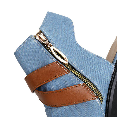 Sandalias de Denim para Mujer con Tira de Anillo y Punta Abierta - Image 10