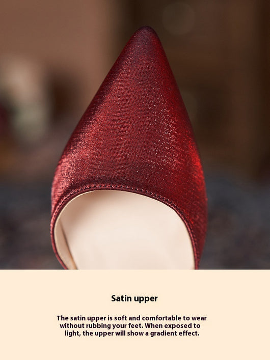 Sandalias de Perla con Tacón Stiletto para Mujer - Talla Pequeña - Image 7