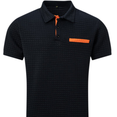 Polo Deportivo Hombre Jacquard Botones Cuadros - Image 5