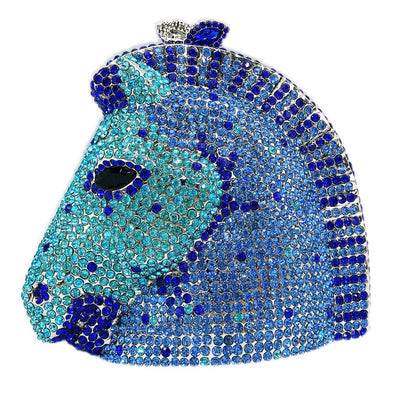 Bolso de Cena Joyero con Cabeza de Caballo Incrustada en Diamantes - Image 9