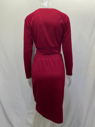 Conjunto Elegante Otoño-Invierno: Vestido Midi Falda Sastre - Image 16