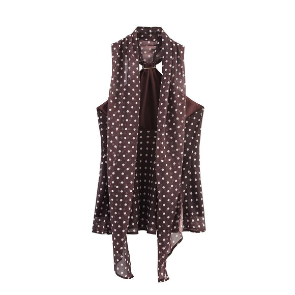 Blusa Escotada Lunares