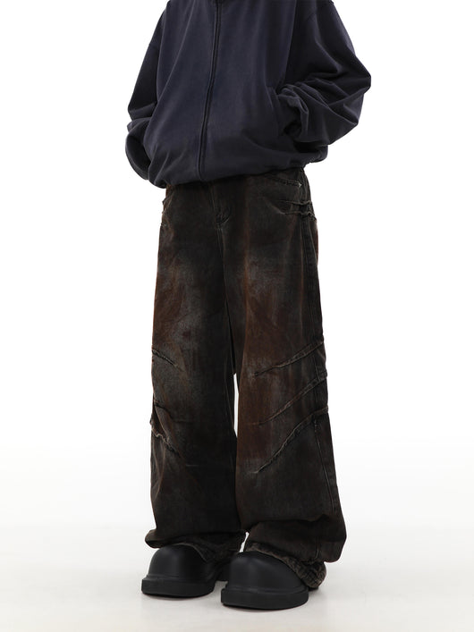 Pantalones Vaqueros Holgados Desgastados para Hombre - Estilo Urbano Relajado - Image 2