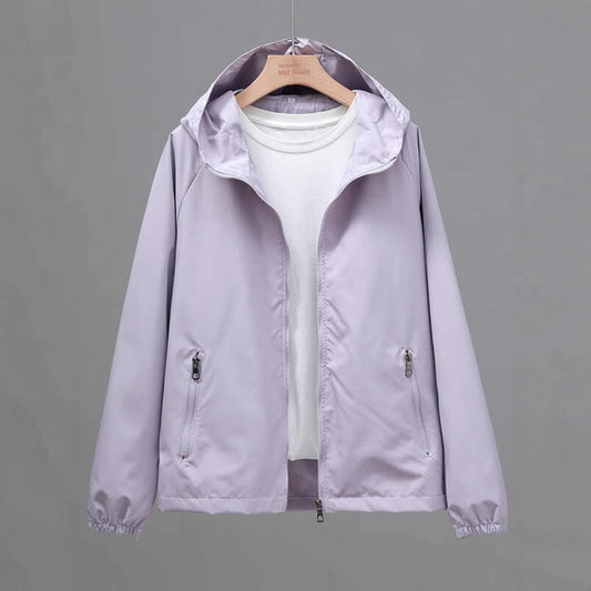 Chaqueta Hoodie Suelta Cropped Talla Grande Mujer - Ligera y Casual - Image 2