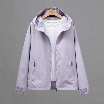 Chaqueta Hoodie Suelta Cropped Talla Grande Mujer - Ligera y Casual - Image 2