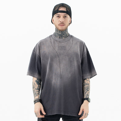 Camiseta Oversize Tie-Dye Degradado Retro Casual - Image 7