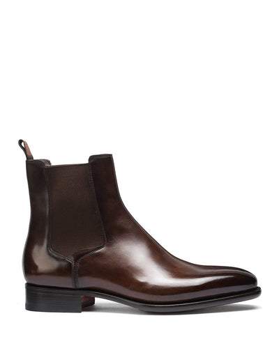 Botas Casuales de Cuero para Hombre con Tacón Bajo y Punta Plateada - Image 11