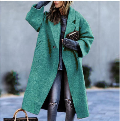 Abrigo Largo de Lana Premium para Mujer - Estilo Europeo y Americano - Image 7
