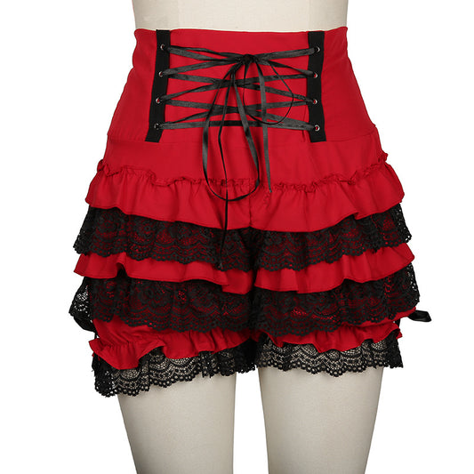 Shorts de Cintura Alta con Encaje Sexy