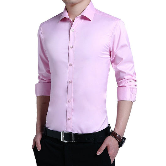 Camisa Blanca de Manga Larga Estilo Coreano para Hombre - Image 5