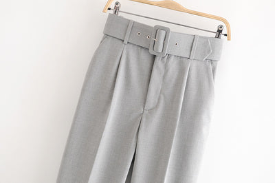 Pantalón Slim Ajustado para Mujer con Cinturón Incluido - Image 3