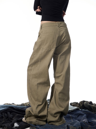 Pantalones Rectos Holgados Estilo Retro Americano - Image 13
