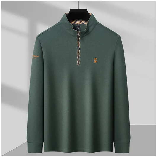 Camisa Base de Algodón con Cierre Medio para Hombre Adulto y Mayor - Image 11