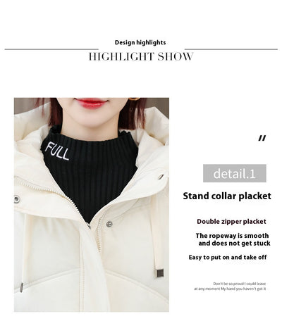Abrigo Acolchado Grueso Talla Grande con Capucha - Algodón Cálido Invierno - Image 29