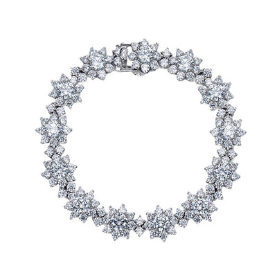 Pulsera de Plata S925 con Diamante Artificial Girasol Incrustado - Image 4