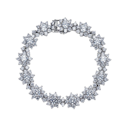 Pulsera de Plata S925 con Diamante Artificial Girasol Incrustado - Image 4