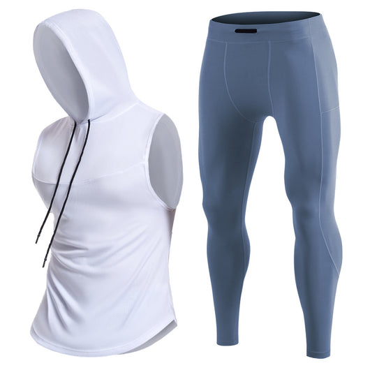 Conjunto Deportivo Hombre: Chaleco Transpirable + Pantalón Secado Rápido con Capucha - Image 7