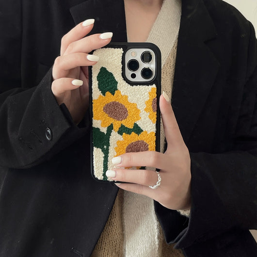 Funda Protectora Girasol Peluche para Celular
