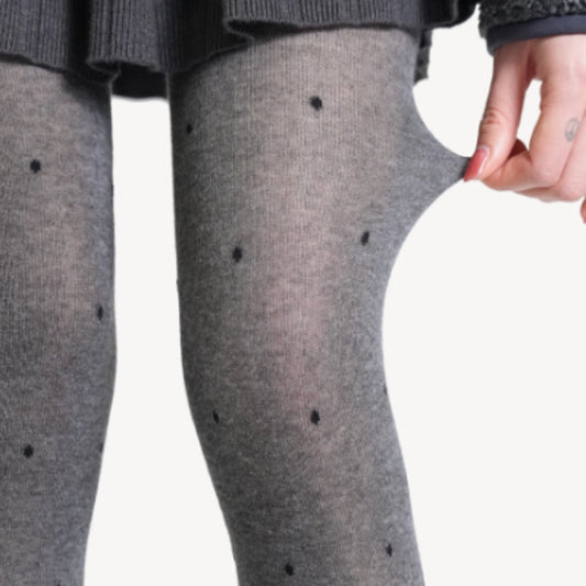 Pantimedias Transparentes Estilo Japonés con Lunares Blancos - Image 2