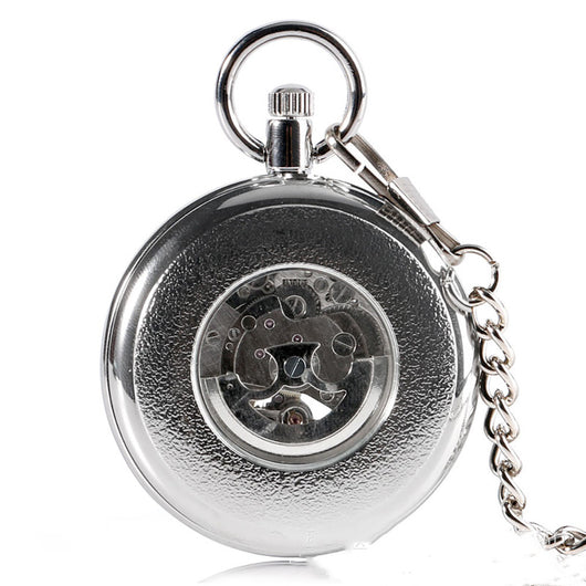 Reloj de Bolsillo Mecánico Automático con Carátula Abierta Estilo Romano - Image 7