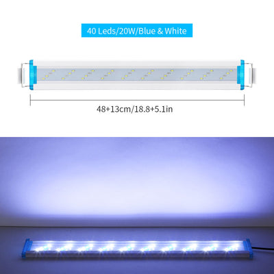 Lámpara LED Ultra Delgada para Acuario - Luz Blanca y Azul - Image 2