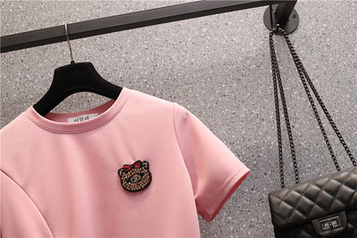 Conjunto de Dos Piezas: Blusa Ajustada y Pantalón Ancho - Image 8