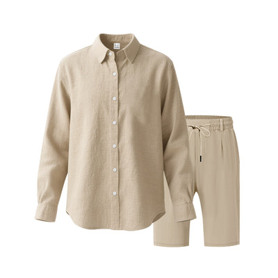 Conjunto de Playa: Camisa Manga Larga y Shorts Casuales - Image 32
