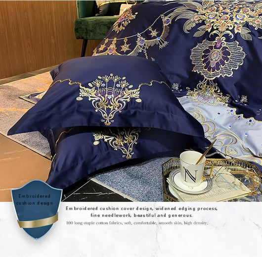Juego de Cama Floral Bordado Algodón Puro Estilo Europeo - Image 6