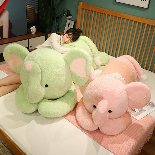 Almohada Decorativa Elefante Gigante de Peluche Suave - Image 3