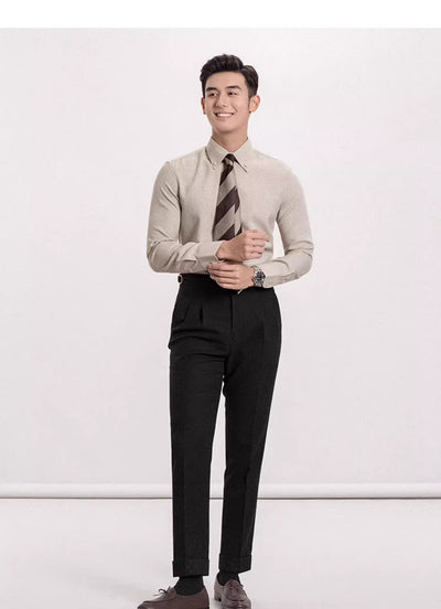 Camisa Casual de Cuadros Hombre Manga Larga sin Planchado - Image 16