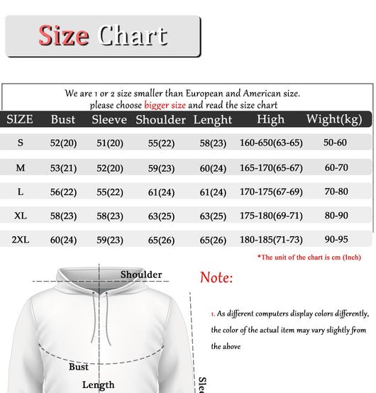 Sudadera Hoodie Estampada de Forro Polar para Hombre - Talla Grande - Image 12