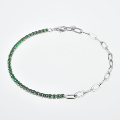 Pulsera de Plata Esterlina S925 con Piedra Verde y Detalles de Diamantes - Image 15